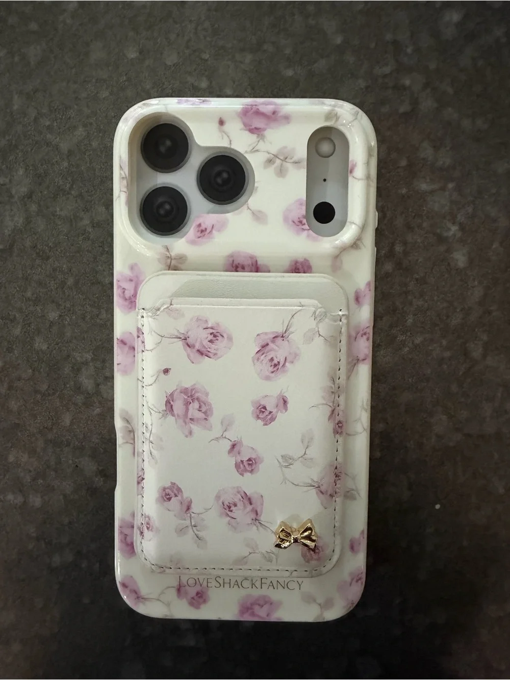 LoveShackFancy Floral 17 Pro Max iPhone Case with Matching Magnetic Wallet